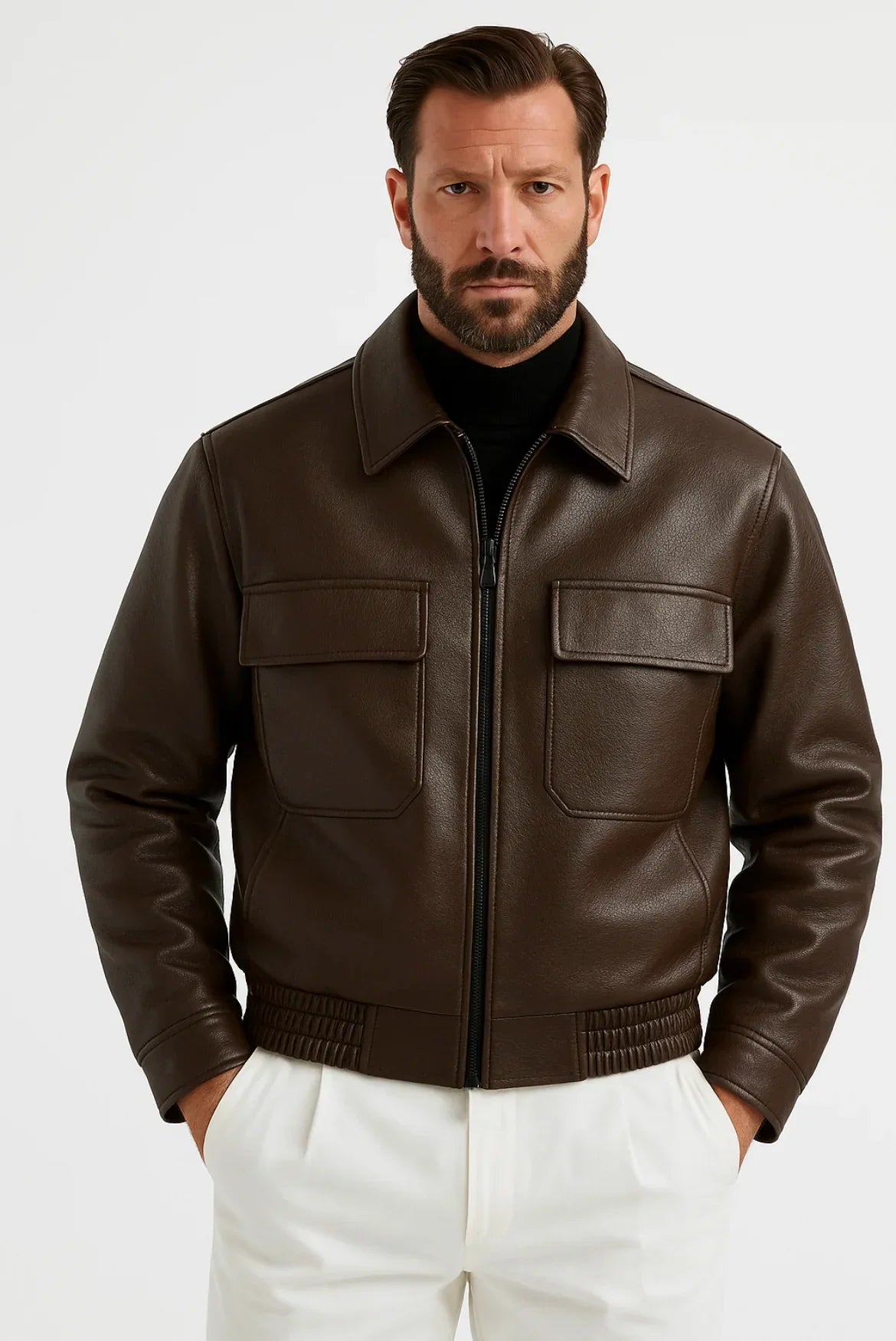 RASS BROWN LEATHER JACKET