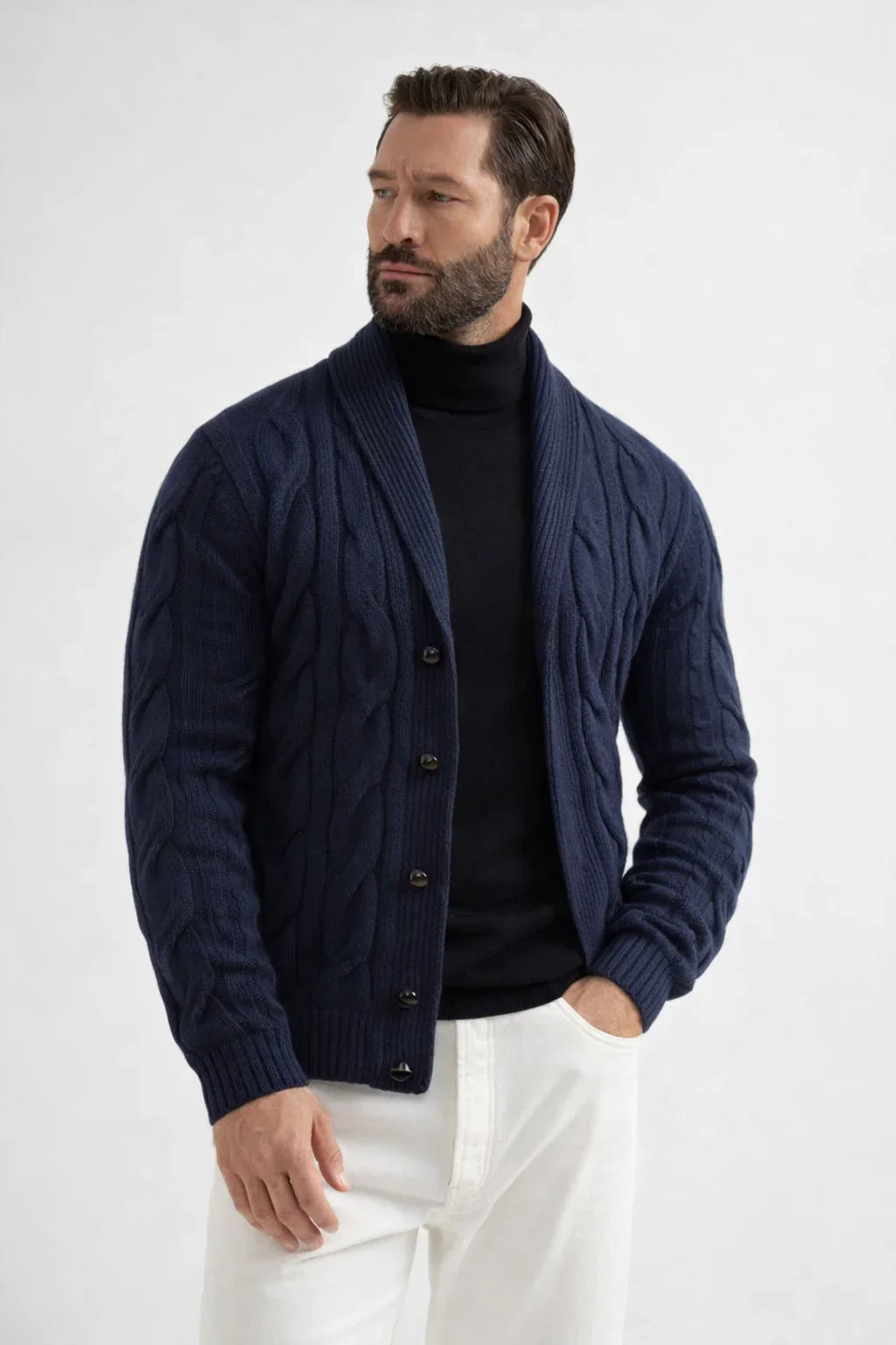 Wool Feather yarn cardigan